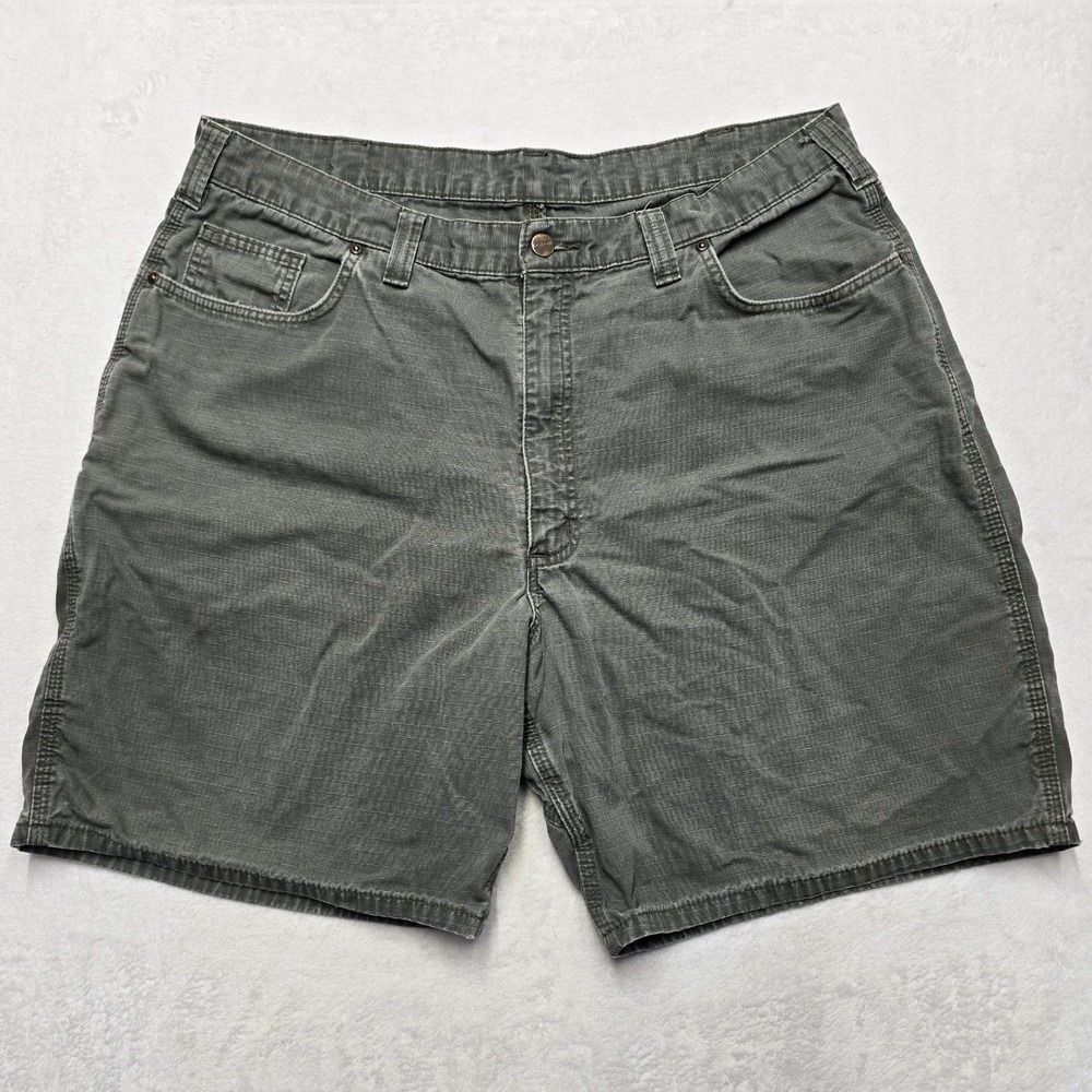 Carhartt Ripstop Cargo Work Shorts Gorpcore Utility Olive Green Mens 38